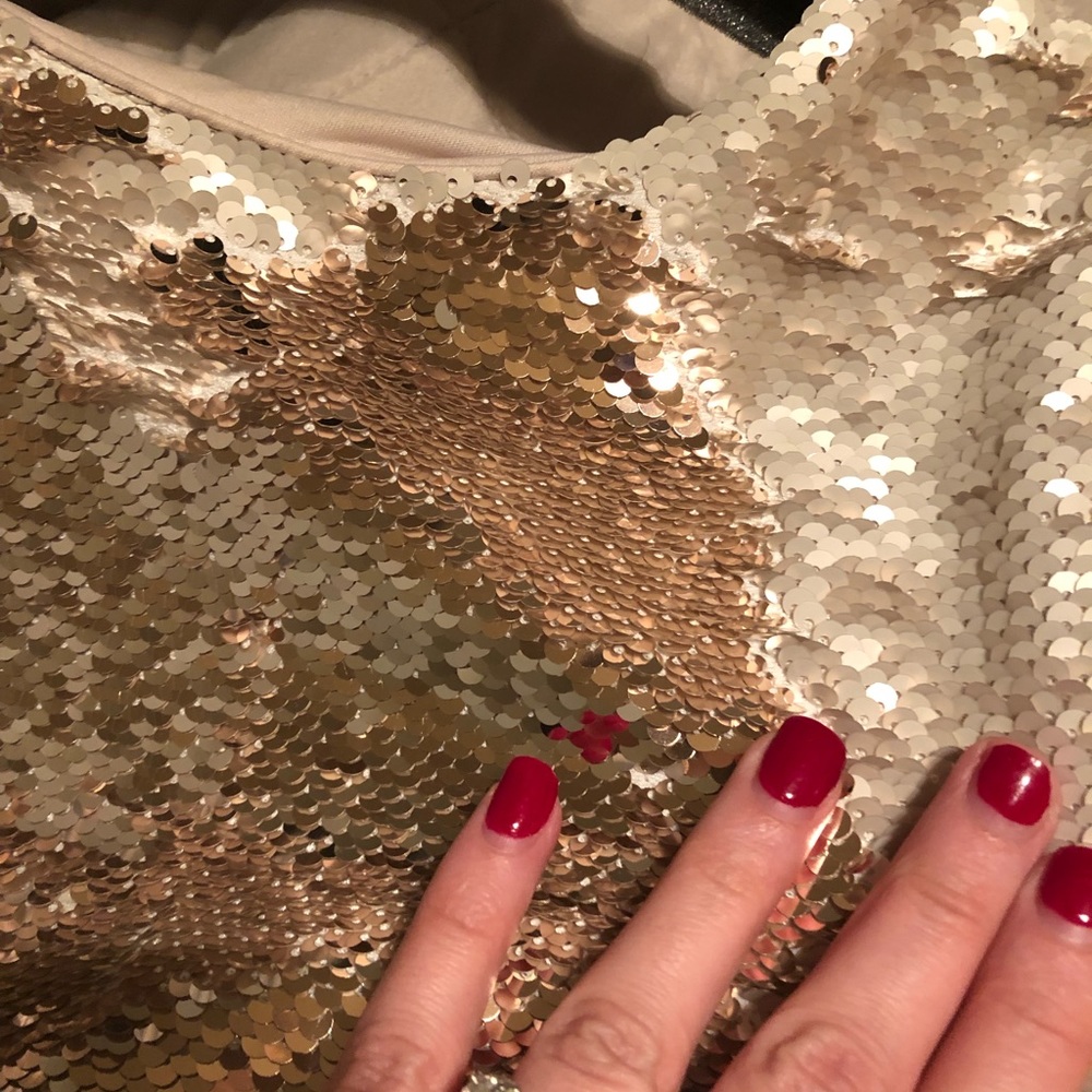 Stunning Ark & Co Gold Dipped Dress Small - Picture 3 of 4